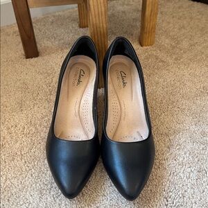 Clarks Classic Black Heels